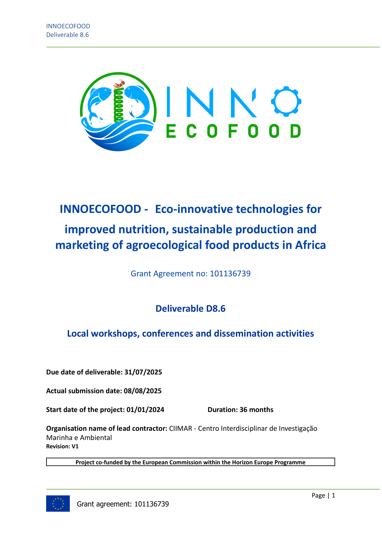 D8.6 Local workshops, conferences and dissemination